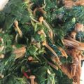 はに333's cooksnap of when they made 超簡単！モロヘイヤのなめたけ和え.
