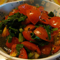 沖縄ゴーヤ's cooksnap of when they made つるむらさきのトマト胡麻酢和え.