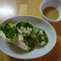 kotorier's cooksnap of when they made ささみとクリームチーズの生春巻.