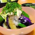 1630412's cooksnap of when they made めんつゆ夏野菜の揚げびたし♪香味添え♬.