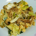 まーさんれなさん's cooksnap of when they made ♥小松菜と豚肉の卵でフワリ炒め♥.