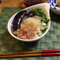 hitsujick's cooksnap of when they made ☆揚げ茄子南蛮漬けおろし冷蕎麦.