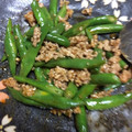 yokkomama's cooksnap of when they made いんげんと挽肉の中華風炒め.
