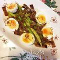riria♪'s cooksnap of when they made アスパラとベーコンのサラダ.