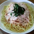 かんちゃん１２１０'s cooksnap of when they made たらこクリームパスタ.