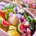 まゆディッシュ's cooksnap of when they made キャラ弁✿スイカな「おかず」.