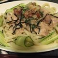 ぽちゃ93's cooksnap of when they made ＊薬味おろし梅で＊豚しゃぶの冷やしうどん.