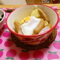 komutatata's cooksnap of when they made ＊じゃがいもソーセージポーチドエッグで.