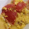 ももたんきっちん's cooksnap of when they made レンジで☆卵とトマトの炒めもの☆デリパン.