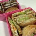 papikun's cooksnap of when they made ベーコンエッグベーグルサンド.
