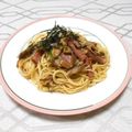 ＠迷子＠'s cooksnap of when they made 調味料３種で絶品♪舞茸の和風パスタ.