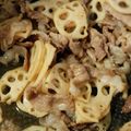 しぐなん's cooksnap of when they made ノンオイル！レンコンと豚肉の甘酢きんぴら.