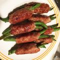 ぴかちゅ♡'s cooksnap of when they made 冷凍いんげんのつくね焼き.