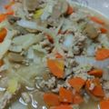 クックQNOM99☆'s cooksnap of when they made 白菜と鶏肉の生姜スープ.