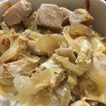 hmaotabiga's cooksnap of when they made 鶏肉ごろっと親子丼！めんつゆで簡単。.