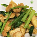 みゆるんるん's cooksnap of when they made 小松菜と油揚げの生姜醤油炒め.