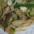 marinesno5's cooksnap of when they made 竹輪キャベツ豚バラ炒め.