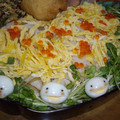 まぶたん's cooksnap of when they made 鶏そぼろ散らし寿司（お花見ﾊﾞｰｼﾞｮﾝ.