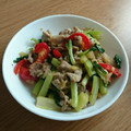 amjkao's cooksnap of when they made 豚肉とセロリの葉の炒め物.