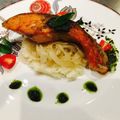 DonAoyama's cooksnap of when they made 鮭のポアレ　ムースリーヌ添え☆.