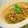 チョモチョモ's cooksnap of when they made バジルとベーコンのスパゲッティー.