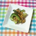 チェックのミニくま's cooksnap of when they made ゴーヤめかぶ納豆.