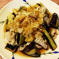 まりおっかあ's cooksnap of when they made 揚げ茄子と茹で豚のあっさり煮.
