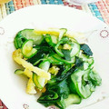 SP♪'s cooksnap of when they made きゅうりと油揚げの酢の物♪.