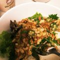 Kisa115's cooksnap of when they made ちくわ入り納豆オムレツのサラダごはん.