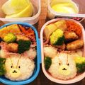 aekh5HLife's cooksnap of when they made ルルとロロ♪キャラ弁.