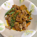 ハーシーズ's cooksnap of when they made かぼちゃといんげんと豚肉のごま炒め煮.