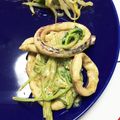 ☆micham☆'s cooksnap of when they made 簡単5分♡イカと豆苗の海苔マヨわさび和え.