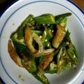 みるくたぬき's cooksnap of when they made 夜食におつまみに！ピーマンオクラ炒め.
