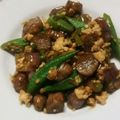 melanie's cooksnap of when they made オクラでトロ〜り茄子の挽肉炒め.