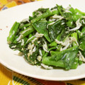 mmameco's cooksnap of when they made つるむらさきとシラスの簡単すり胡麻炒め♪.