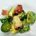mahika's cooksnap of when they made タコとアボカドのバジル風味和え.