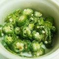 はんぶんこ☆'s cooksnap of when they made 簡単♪オクラの胡麻からしマヨ和え.