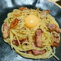 4zcar's cooksnap of when they made クリームチーズめんたいのカルボナーラ.