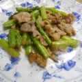 しのばぁたん's cooksnap of when they made 豚肉とアスパラの甘みそ炒め♪.