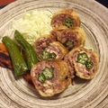 黒べっち's cooksnap of when they made 豚ひき肉とオクラの油揚げロール.
