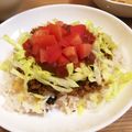yamami100's cooksnap of when they made 簡単でスパイシー!!沖縄の味☆タコライス.