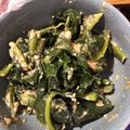 yoppyno's cooksnap of when they made 材料3つ♡つるむらさきの酢味噌和え.
