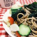 Bunnirella's cooksnap of when they made 【ダイエット】簡単サラダ蕎麦レモン風味♪.