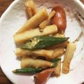 megu305's cooksnap of when they made 山芋とオクラのウインナー炒め.