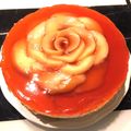 ゆかゆか's cooksnap of when they made 桃の薔薇レアチーズケーキ.