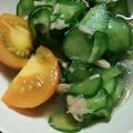 とりっぴぃた's cooksnap of when they made 簡単♪キュウリとツナのぽん酢和え.