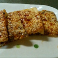 peace m's cooksnap of when they made ハマる^^ ♪ 油揚げでうなぎの蒲焼き♪.
