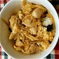 nao1019817's cooksnap of when they made フライパンでまとめてとろふわ親子丼.