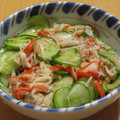 もんしゅしゅ's cooksnap of when they made カニカマで☆きゅうりの酢の物.