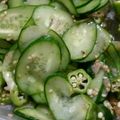 なつこ816's cooksnap of when they made 超簡単!!オクラときゅうりの梅ごま和え.
